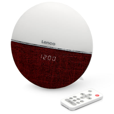 Lenco CRW-4BY - Radio-réveil / Simulateur d'aube - Rouge