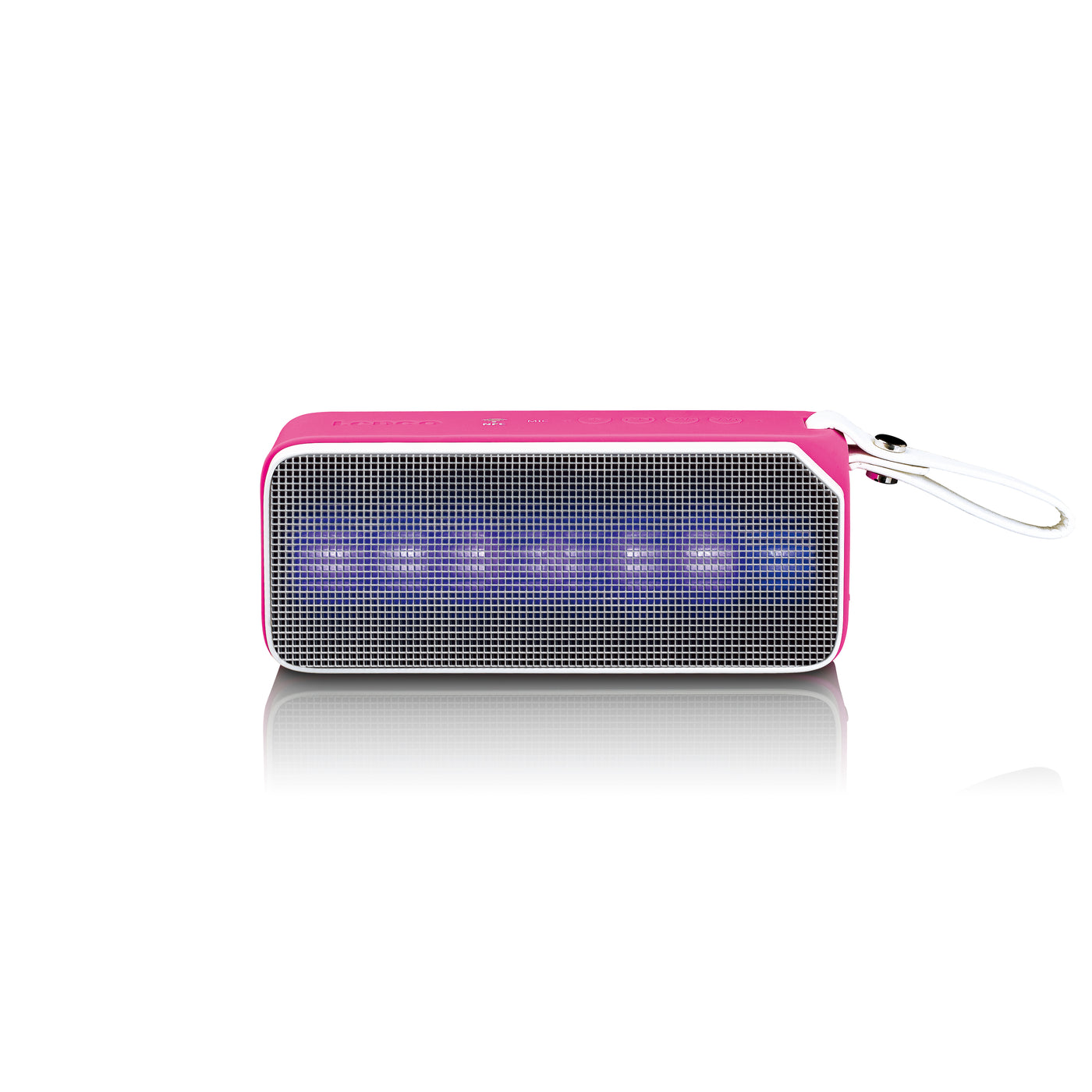 Lenco BT-191PK - Enceinte Bluetooth® étanche aux projections d'eau avec effets lumineux - Rose