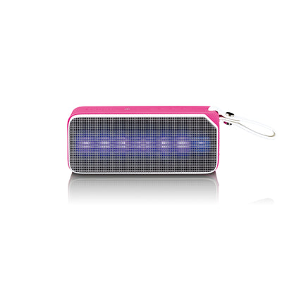 Lenco BT-191PK - Enceinte Bluetooth® étanche aux projections d'eau avec effets lumineux - Rose