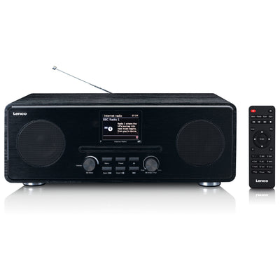 Lenco DIR-260BK - Radio Internet/DAB+/FM avec lecteur CD et Bluetooth®, noir
