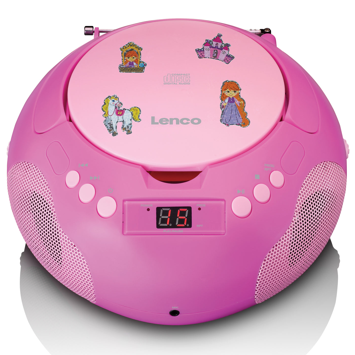 Lenco SCD-620PK - Portable radio/ CD player w. MIC. - Rose