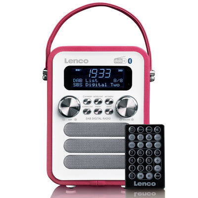 Lenco PDR-051PKWH - Radio DAB+/ FM avec Bluetooth® - Rose