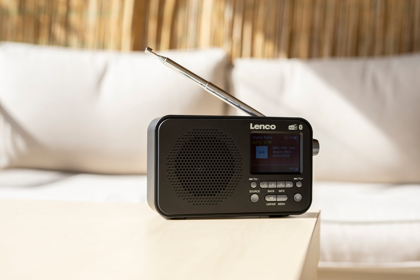 Lenco PDR-035BK - Radio DAB+/FM avec Bluetooth® - Noir
