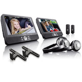 Lenco DVP-940 - Double DVD 9 pouces - USB - SD - 2 casques - Noir