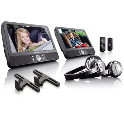 Lenco DVP-940 - Double DVD 9 pouces - USB - SD - 2 casques - Noir