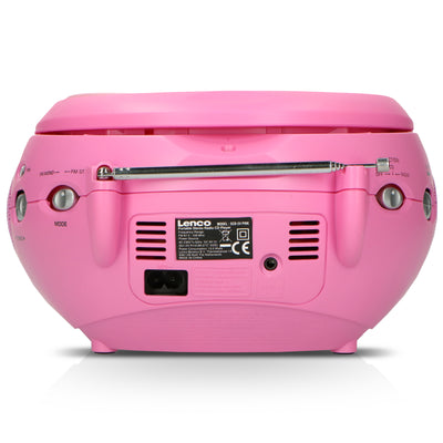 Lenco SCD-24 Pink - Radio portable avec lecteur CD - Rose