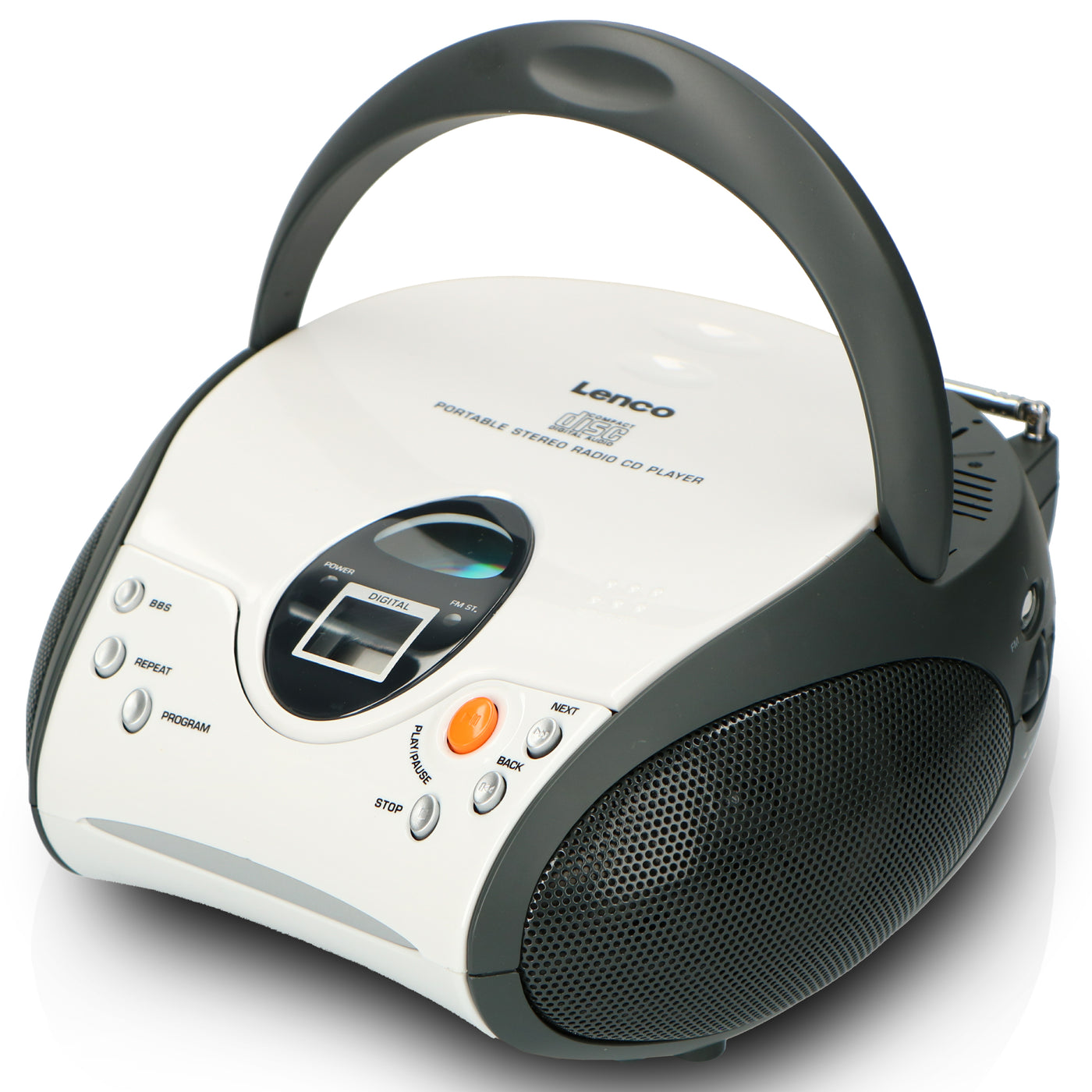 Lenco SCD-24 white - Radio portable avec lecteur CD - Blanc