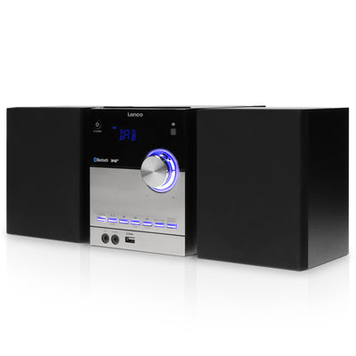 Lenco MC-150 - Chaîne stéréo avec radio DAB+/FM, lecteur CD, connexion Bluetooth® et prise USB - Noir