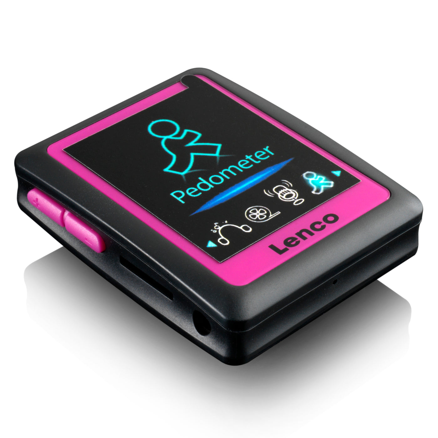 Lenco PODO-152 Pink - Lecteur MP3/MP4 avec podomètre et mémoire de 4 Go - Rose