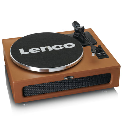 Lenco LS-430BN - Platine vinyle avec 4 haut-parleurs incorporés - Marron