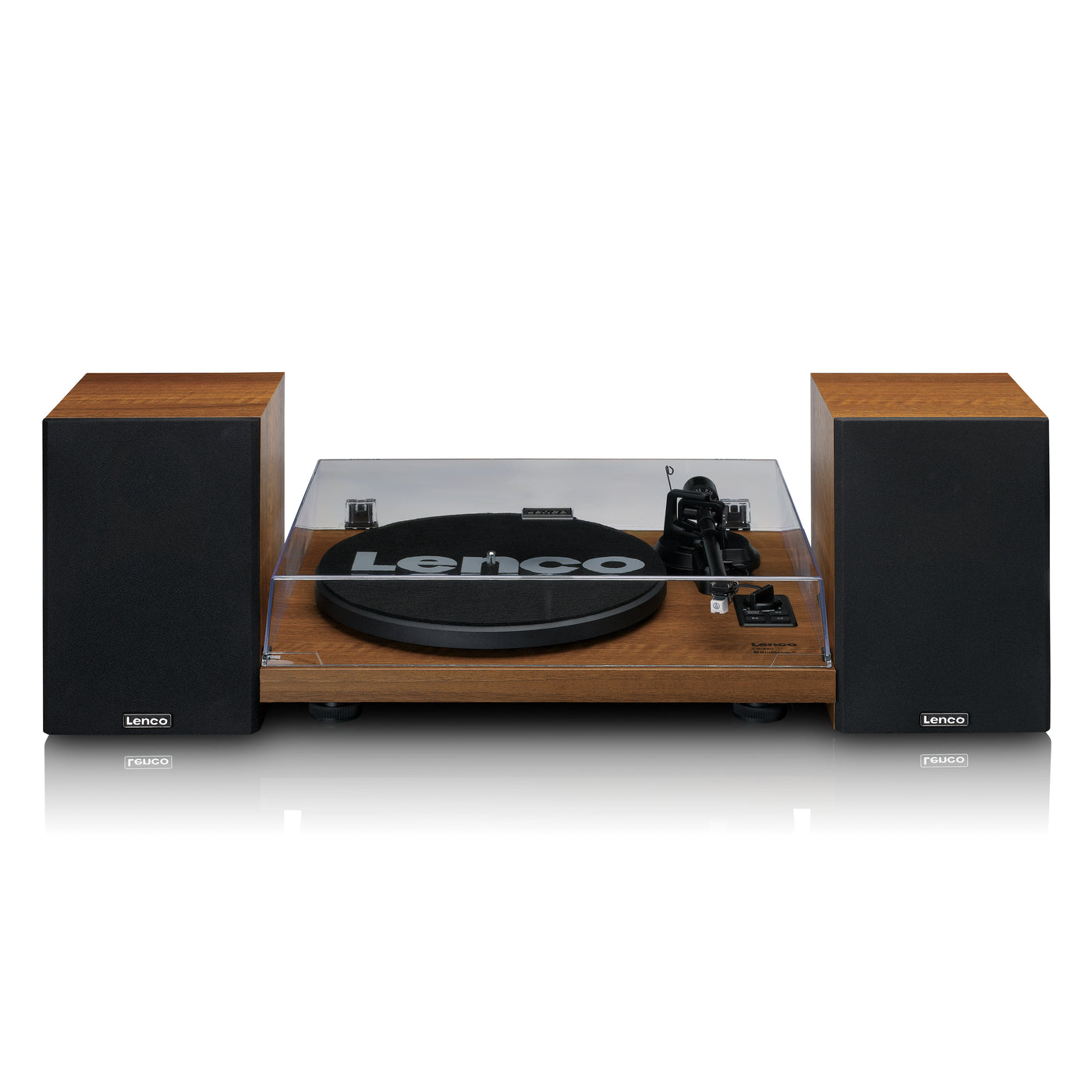 Lenco LS-480WD - Platine vinyle Bluetooth® avec deux haut-parleurs externes et 2 x 30 watts RMS, bois