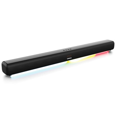 Lenco SB-042BK -85cm Bluetooth® Soundbar avec HDMI (ARC) et éclairage LED  - Noir