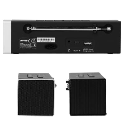 Lenco CR-630BK - Radio-réveil stéréo DAB+/FM avec connexion USB et entrée AUX - Noir