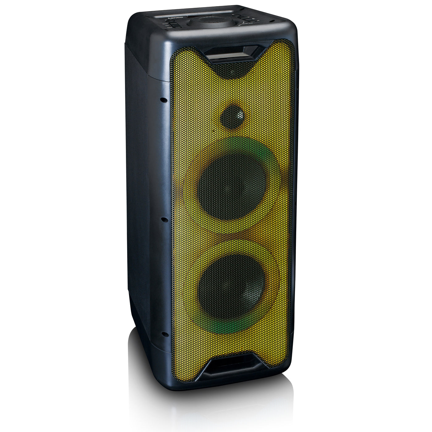 Lenco PA-200BK - Enceinte avec jeu de lumières frontal, fonction TW