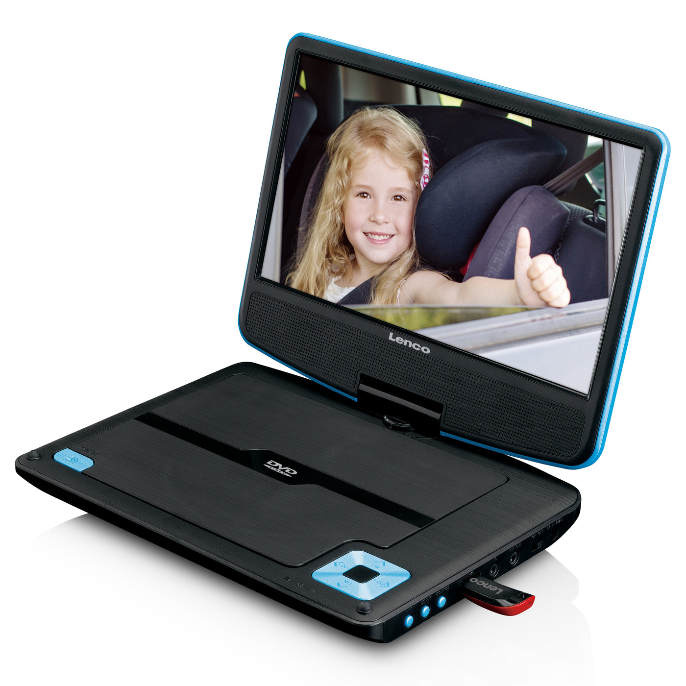 Lenco DVP-928 - Lecteur DVD portable avec batterie - 9 pouces - Noir