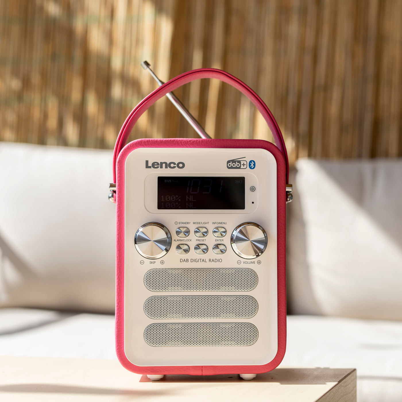 Lenco PDR-051PKWH - Radio DAB+/ FM avec Bluetooth® - Rose