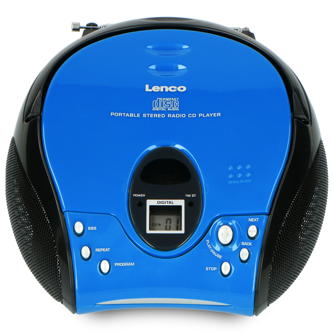 Lenco SCD-24 Blue/Black - Radio portable avec lecteur CD - Bleu-noir