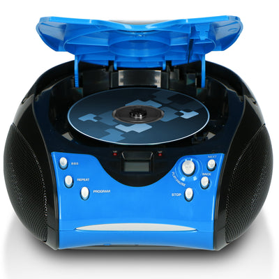 Lenco SCD-24 Blue/Black - Radio portable avec lecteur CD - Bleu-noir