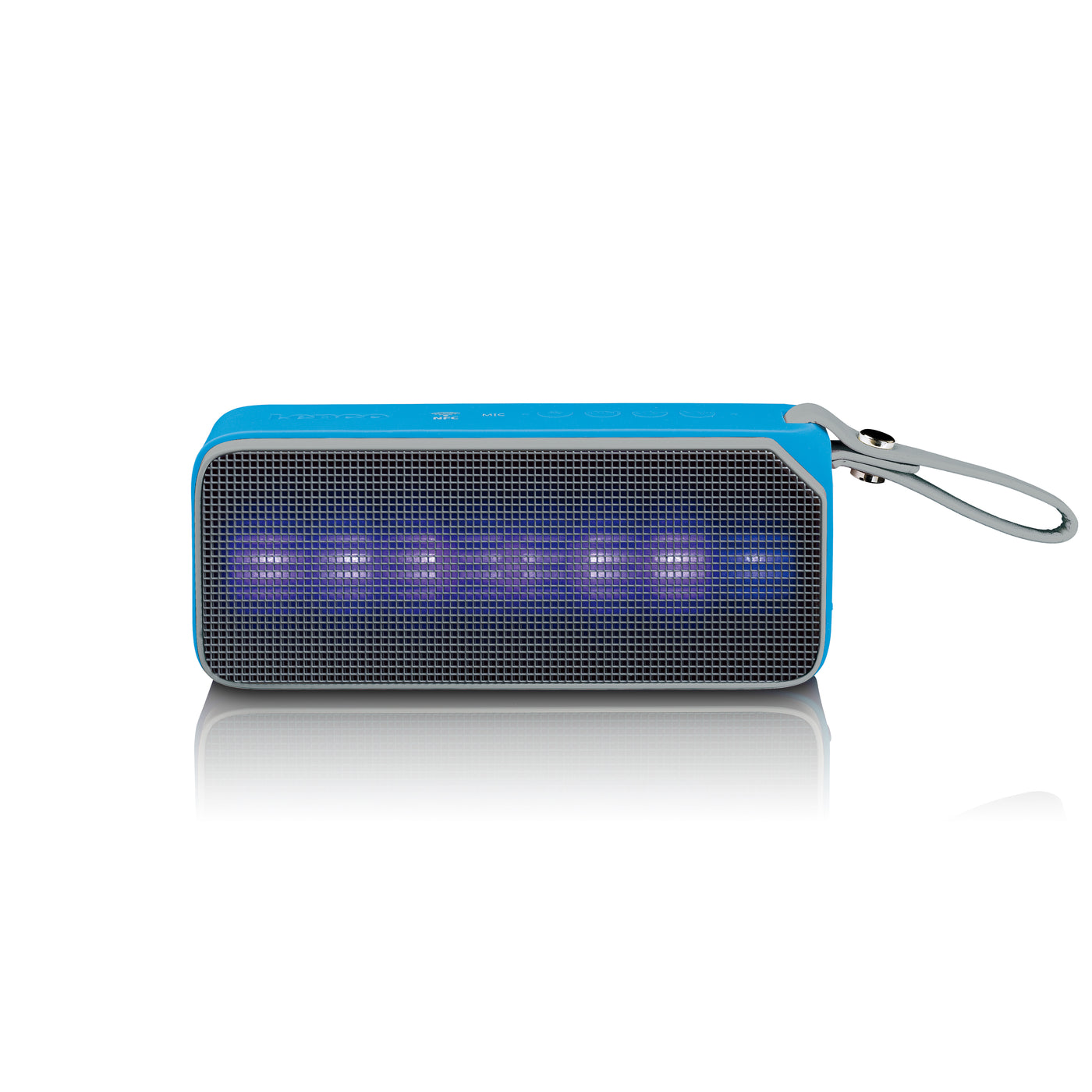 Enceinte Bluetooth Effet lumineux Disco Karaoké avec Micro - Blanc