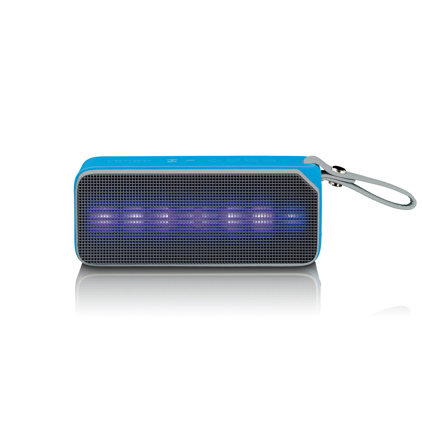 Lenco BT-191BU - Enceinte Bluetooth® étanche aux projections d'eau avec effets lumineux - Bleu