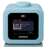 Lenco CR-620BU - Radio-réveil DAB+/FM avec écran couleur - Bleu