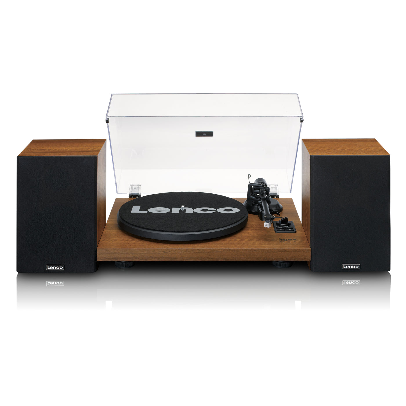 Lenco LS-480WD - Platine vinyle Bluetooth® avec deux haut-parleurs externes et 2 x 30 watts RMS, bois