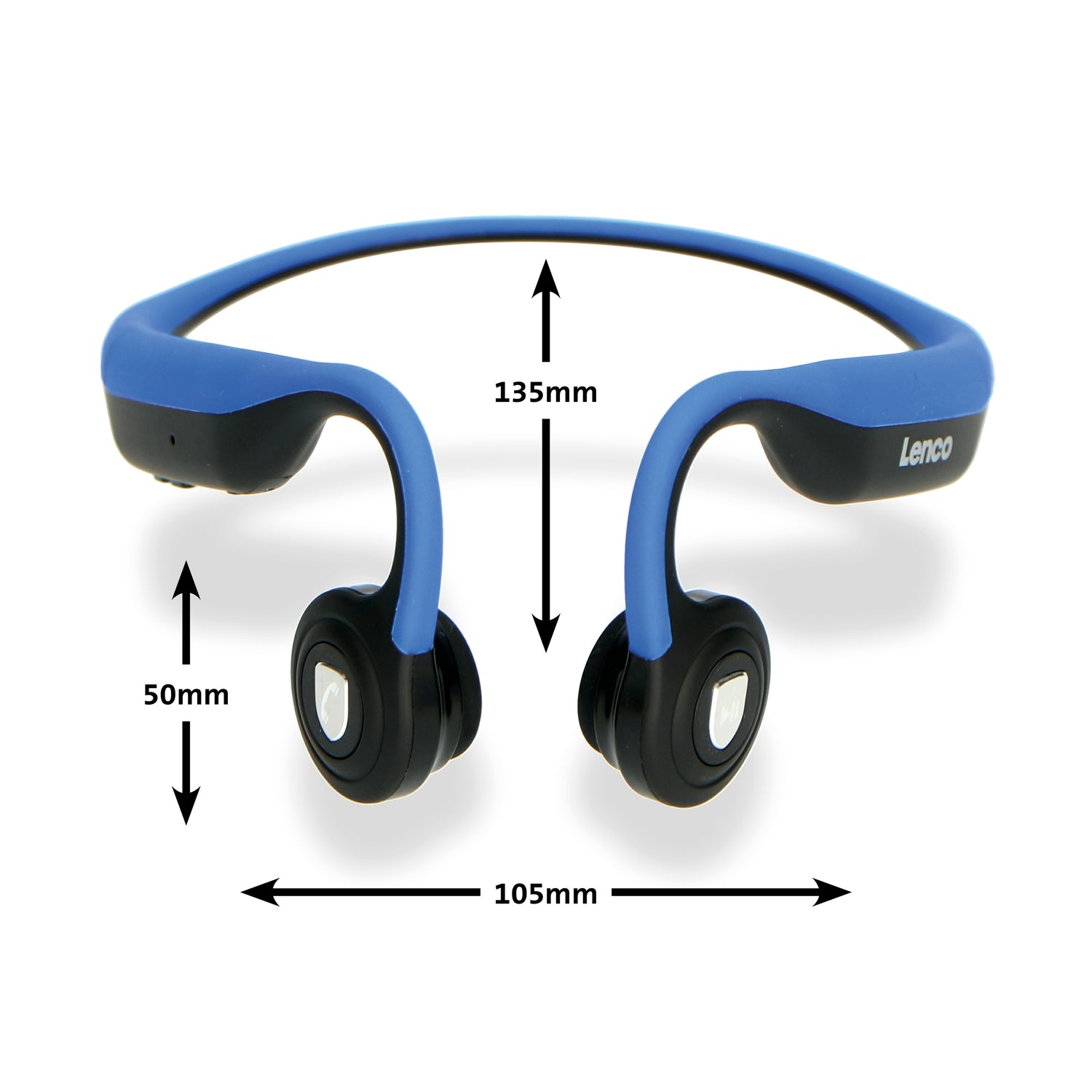 Lenco BCH-1000BU - Casque Bluetooth® à conduction osseuse, bleu