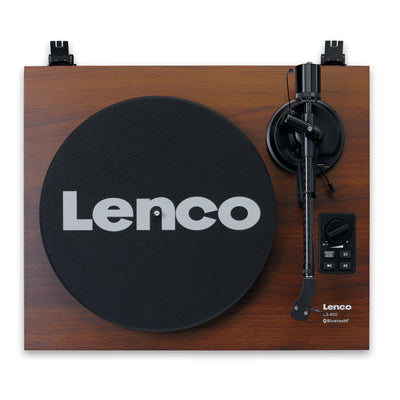 Lenco LS-600WA -Tourne-disque avec amplificateur intégré et Bluetooth® plus 2 haut-parleurs externes - Noyer