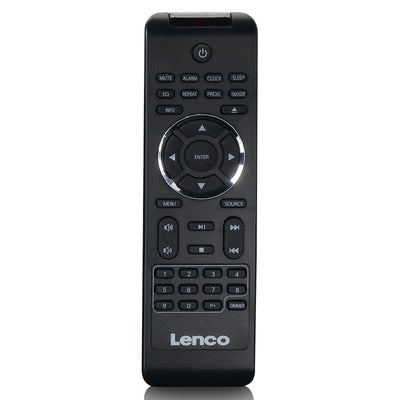 Lenco MC-175SI - Micro set avec DAB, FM, CD, 2 USB, Bluetooth®, QI, RC - Argent